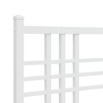 vidaXL Cadre de lit métal avec tête de lit/pied de lit blanc 180x200cm