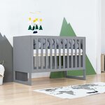 Lit bébé CHRUPPY 60 x 120 cm gris