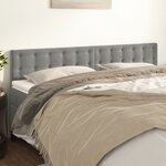 vidaXL Têtes de lit 2 Pièces Gris clair 90x5x78/88 cm Velours