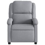 vidaXL Fauteuil inclinable électrique Gris clair Tissu