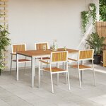 Ensemble repas jardin vidaXL 5 pièces en bois d'acacia massif