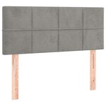 vidaXL Tête de lit à LED Gris clair 80x5x78/88 cm Velours