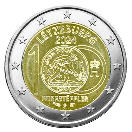 2 Euro commémorative 2024 : Luxembourg (100 ans des Francs Luxembourgeois)