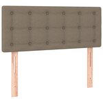 vidaXL Sommier à lattes de lit avec matelas Taupe 100x200 cm Tissu