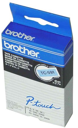 Cassette ruban tc noir/transparent 9mmx7 7m tcm91 brother