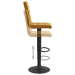 vidaXL Tabourets de bar lot de 2 marron velours