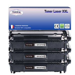 T3AZUR - 3x Toners compatibles avec Canon FX10 / FX9 / 703 pour Canon MF-4130  MF-4140  MF-4150  MF-4200  MF-4270 Noir - 2 000p