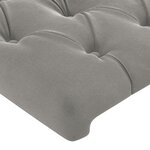 vidaXL Tête de lit à LED Gris clair 183x16x78/88 cm Velours