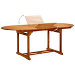 vidaXL Table de jardin 200x100x75 cm Bois d'acacia massif