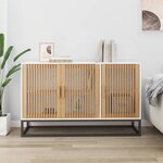 vidaXL Buffet blanc 105x30x65 cm bois d'ingénierie