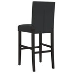 vidaXL Chaises de bar lot de 2 bois massif d'hévéa et similicuir