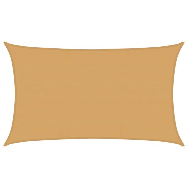 vidaXL Voile d'ombrage 160 g/m² rectangulaire sable 5x8 m PEHD
