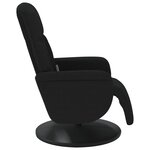 vidaXL Fauteuil inclinable de massage avec repose-pied noir velours