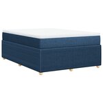 vidaXL Sommier à lattes de lit avec matelas Bleu 140x200 cm Tissu