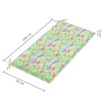 vidaXL Coussin de banc de jardin motif de feuilles 100x50x3 cm