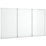 vidaXL Tableau blanc magnétique pliable 120x80x1 7 cm aluminium