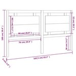 vidaXL Tête de lit 165 5x4x100 cm Bois massif de pin