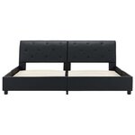 vidaXL Cadre de lit Noir Similicuir 160 x 200 cm
