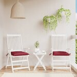 vidaXL Coussins de palette lot de 2 rouge bordeaux 50x50x7 cm