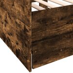 vidaXL Lit de jour et tiroirs chêne fumé 75x190 cm bois d'ingénierie
