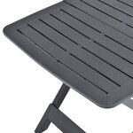 vidaXL Table pliable de jardin Anthracite 79x72x70 cm Plastique