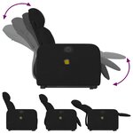 vidaXL Fauteuil inclinable de massage électrique Noir Tissu