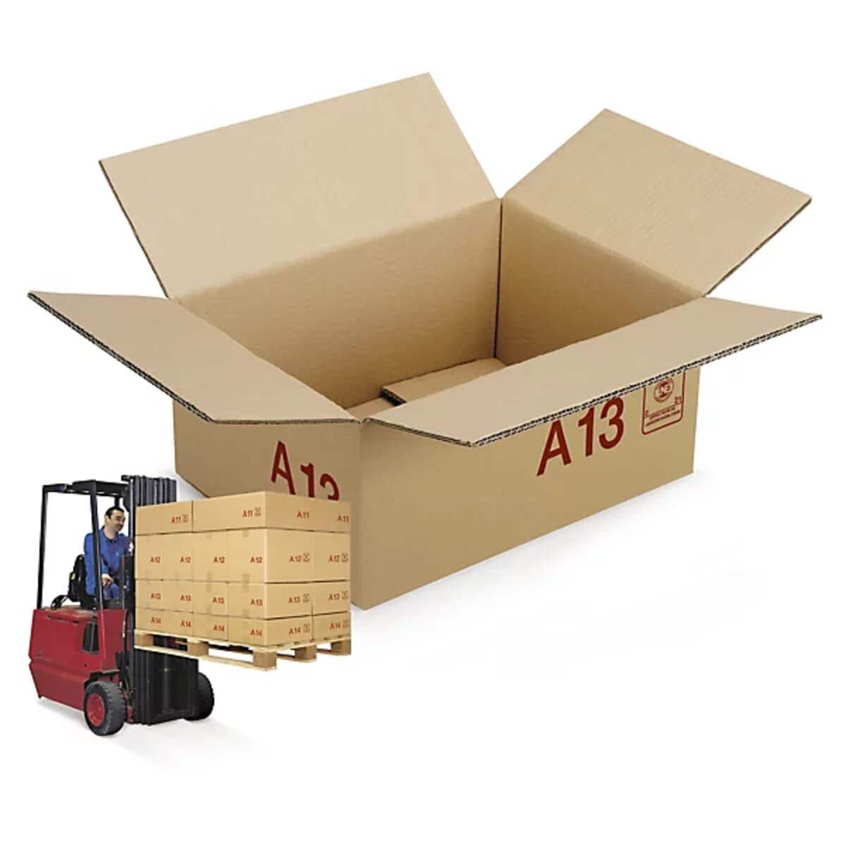 Caisse-penderie carton de déménagement double cannelure 50x50x155 cm (lot  de 5) - La Poste