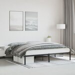 vidaXL Cadre de lit métal noir 193x203 cm