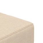 vidaXL Canapé-lit à 2 places avec deux oreillers crème tissu
