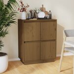 vidaXL Buffet Marron miel 60x34x75 cm Bois massif de pin