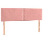 vidaXL Tête de lit à LED Rose 144x5x78/88 cm Velours