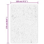 vidaXL Tapis ISTAN à poils longs aspect brillant crème 120x170 cm