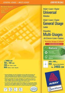 Etiquettes universelles quickpeel, blanc avery zweckform