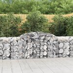 vidaXL Paniers à gabions arqués 8 Pièces 300x50x80/100 cm fer galvanisé