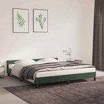 vidaXL Cadre de lit sans matelas vert foncé 180x200 cm velours