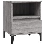 vidaXL Tables de chevet 2 Pièces Sonoma gris 40x35x50 cm
