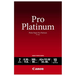 Canon pack de 1  papier photo pro platinum 300g/m2 - pt-101  -  a3+ - 10 feuilles