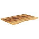 vidaXL Dessus de bureau avec courbe 100x60x2 5 cm manguier massif brut