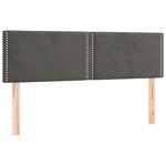vidaXL Sommier à lattes de lit et matelas Gris foncé 140x190cm Velours