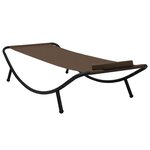 vidaXL Lit de jardin Marron 200x90 cm Acier