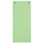 Paquet 100 Fiches Intercalaires Horizontales Unies Perforées - 105x240mm - Vert - Exacompta