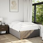 vidaXL Cadre de lit taupe 120x190 cm tissu