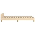 vidaXL Cadre de lit avec tête de lit Crème 80x200 cm Tissu