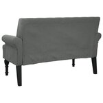 vidaXL Banc avec dossier gris foncé 120x62x75 5 cm tissu