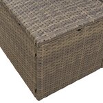 vidaXL Canapé de jardin 2 places avec coussins gris en rotin poly