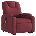 vidaXL Fauteuil inclinable de massage Rouge bordeaux Tissu