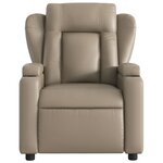 vidaXL Fauteuil inclinable électrique Cappuccino Similicuir