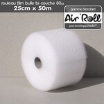 Lot de 20  rouleaux de film bulle d'air largeur 25 cm x longueur 50 mètres - gamme air'roll strandard