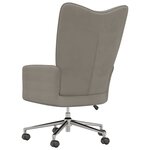 vidaXL Chaise de relaxation Gris clair Velours