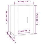vidaXL Meubles TV muraux 2 Pièces Blanc brillant 40x34 5x60 cm
